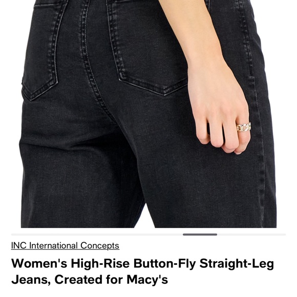 Women’s High Rise Button Fly Straight Leg Jeans NWT - Picture 9 of 10